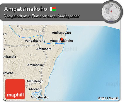 Shaded Relief 3D Map of Ampatsinakoho