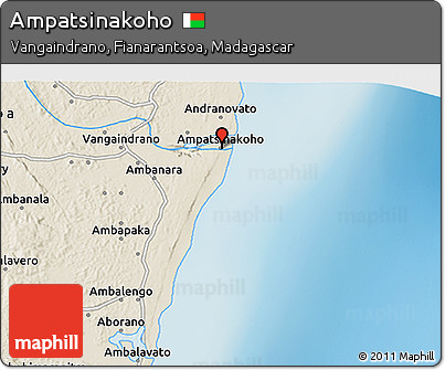 Shaded Relief 3D Map of Ampatsinakoho