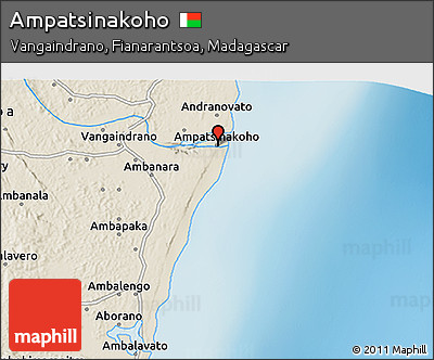 Shaded Relief 3D Map of Ampatsinakoho