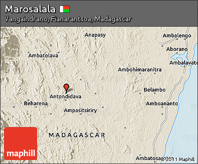 Shaded Relief 3D Map of Marosalala