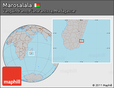 Gray Location Map of Marosalala