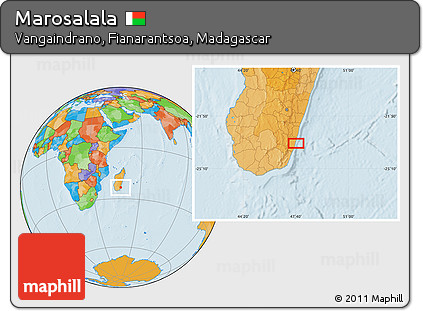 Political Location Map of Marosalala