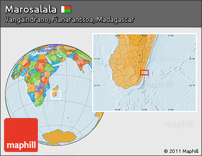 Political Location Map of Marosalala