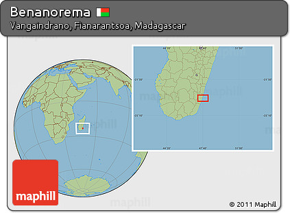 Savanna Style Location Map of Benanorema