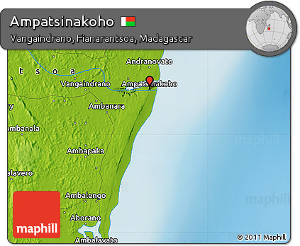 Physical Map of Ampatsinakoho