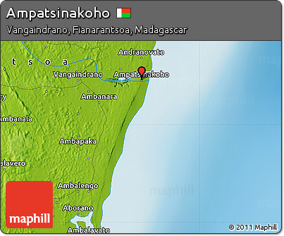 Physical Map of Ampatsinakoho