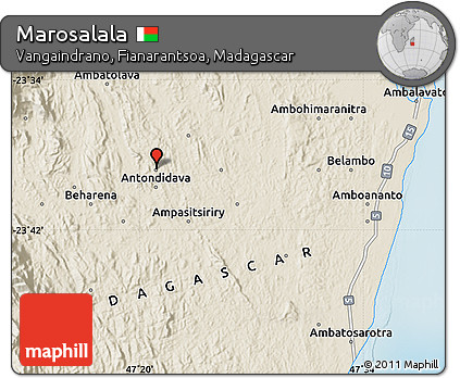Shaded Relief Map of Marosalala
