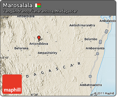Shaded Relief Map of Marosalala