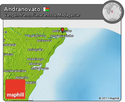 Physical Panoramic Map of Andranovato