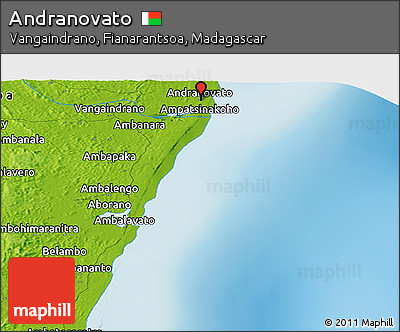 Physical Panoramic Map of Andranovato