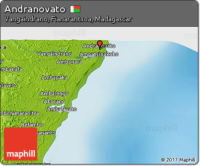 Physical Panoramic Map of Andranovato