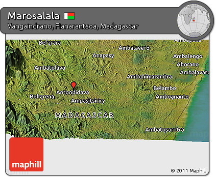 Satellite Panoramic Map of Marosalala