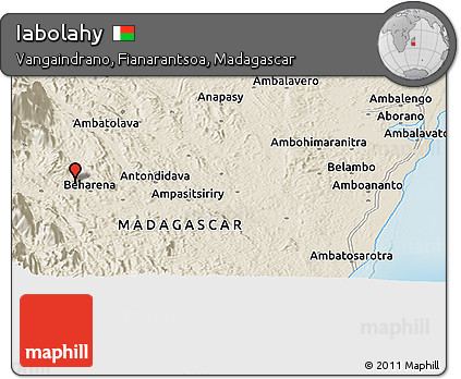 Shaded Relief Panoramic Map of Iabolahy