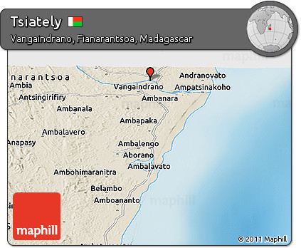 Shaded Relief Panoramic Map of Tsiately