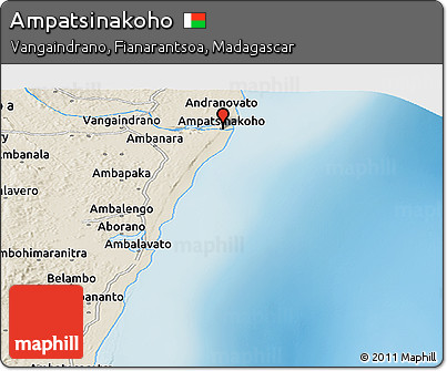 Shaded Relief Panoramic Map of Ampatsinakoho