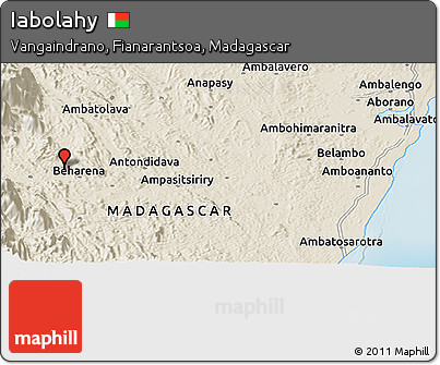 Shaded Relief Panoramic Map of Iabolahy