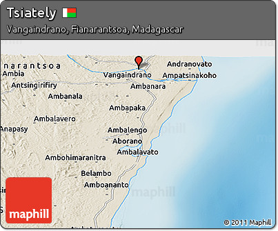 Shaded Relief Panoramic Map of Tsiately