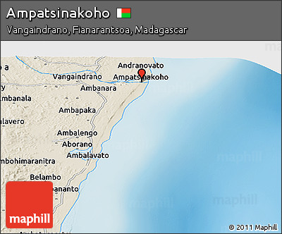 Shaded Relief Panoramic Map of Ampatsinakoho