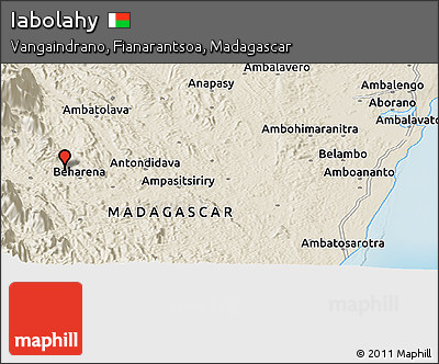 Shaded Relief Panoramic Map of Iabolahy