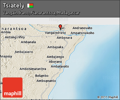 Shaded Relief Panoramic Map of Tsiately