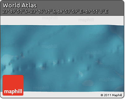 Satellite 3D Map of the Area around 23° 33' 11" S, 49° 22' 30" E