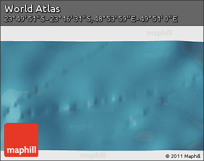 Satellite 3D Map of the Area around 23° 33' 11" S, 49° 22' 30" E
