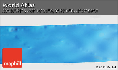 Physical Panoramic Map of the Area around 23° 33' 11" S, 4° 19' 30" E