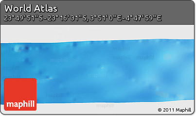 Physical Panoramic Map of the Area around 23° 33' 11" S, 4° 19' 30" E