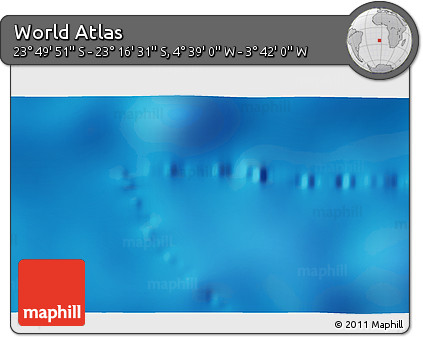 Shaded Relief 3D Map of the Area around 23° 33' 11" S, 4° 10' 30" W