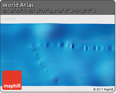 Shaded Relief 3D Map of the Area around 23° 33' 11" S, 4° 10' 30" W