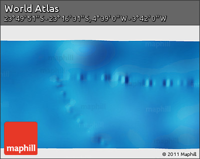 Shaded Relief 3D Map of the Area around 23° 33' 11" S, 4° 10' 30" W