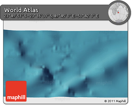 Satellite 3D Map of the Area around 23° 33' 11" S, 50° 13' 30" E