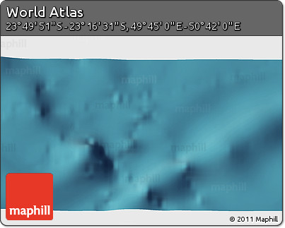 Satellite 3D Map of the Area around 23° 33' 11" S, 50° 13' 30" E