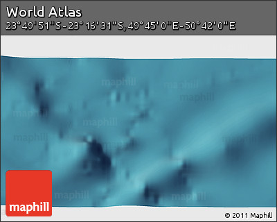 Satellite 3D Map of the Area around 23° 33' 11" S, 50° 13' 30" E