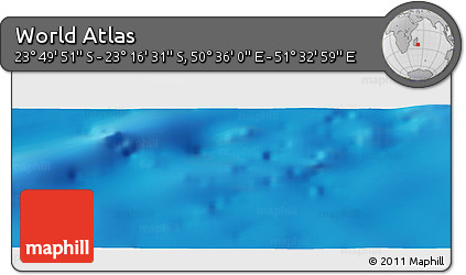 Physical Panoramic Map of the Area around 23° 33' 11" S, 51° 4' 30" E