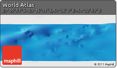 Physical Panoramic Map of the Area around 23° 33' 11" S, 51° 4' 30" E