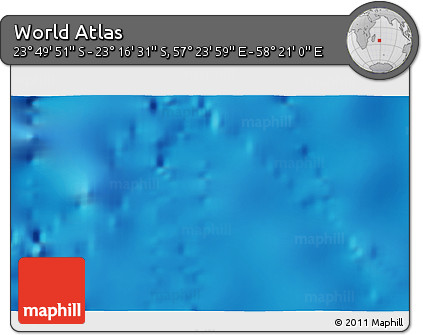 Physical 3D Map of the Area around 23° 33' 11" S, 57° 52' 30" E