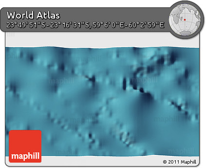 Satellite 3D Map of the Area around 23° 33' 11" S, 59° 34' 30" E