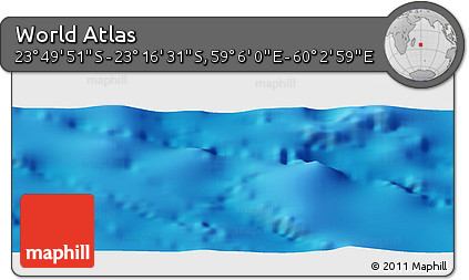 Physical Panoramic Map of the Area around 23° 33' 11" S, 59° 34' 30" E