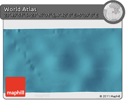 Satellite 3D Map of the Area around 23° 33' 11" S, 5° 10' 30" E