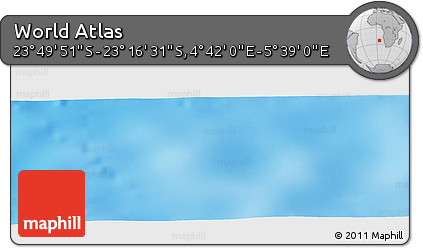 Physical Panoramic Map of the Area around 23° 33' 11" S, 5° 10' 30" E