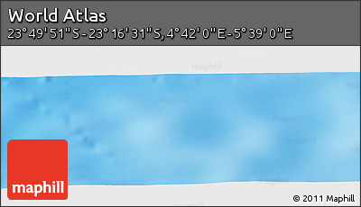 Physical Panoramic Map of the Area around 23° 33' 11" S, 5° 10' 30" E