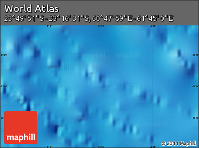 Physical Map of the Area around 23° 33' 11" S, 61° 16' 29" E