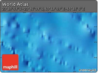Physical Map of the Area around 23° 33' 11" S, 61° 16' 29" E