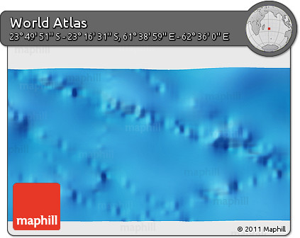 Physical 3D Map of the Area around 23° 33' 11" S, 62° 7' 30" E