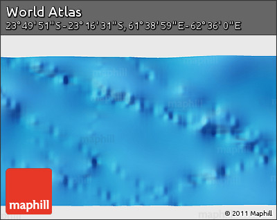 Physical 3D Map of the Area around 23° 33' 11" S, 62° 7' 30" E