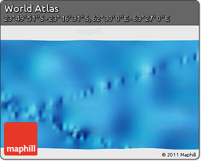 Physical 3D Map of the Area around 23° 33' 11" S, 62° 58' 30" E