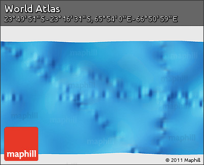 Physical 3D Map of the Area around 23° 33' 11" S, 66° 22' 30" E
