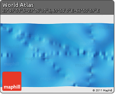 Physical 3D Map of the Area around 23° 33' 11" S, 66° 22' 30" E