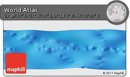 Physical Panoramic Map of the Area around 23° 33' 11" S, 66° 22' 30" E